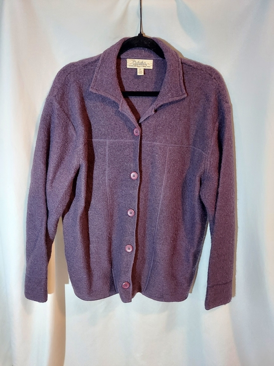 Cabela's Sweaters - Cabela's Vintage Wool Blend Collared Button Up Cardigan Sweater Purple XL